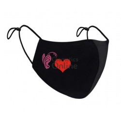 Acoperitor facial de uz in colectivitate din material textil Cod MSC00 O - Neagra Heart